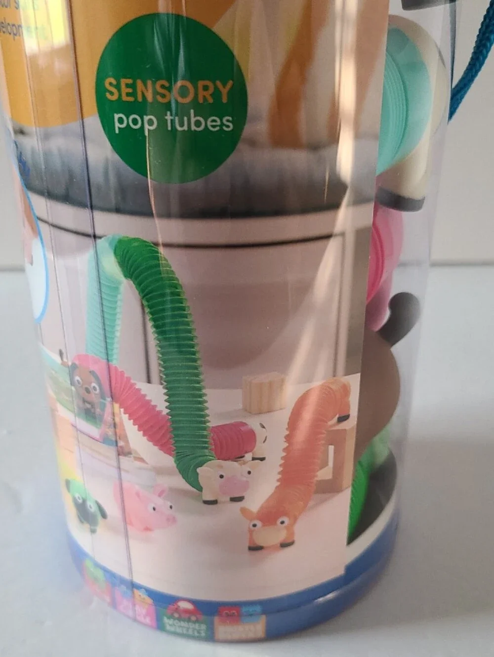 BATTAT LI'L BARN BUDDIES 5 SENSORY FARM ANIMAL TUBES 15 PIECES-TODDLER/PRESCHOOL